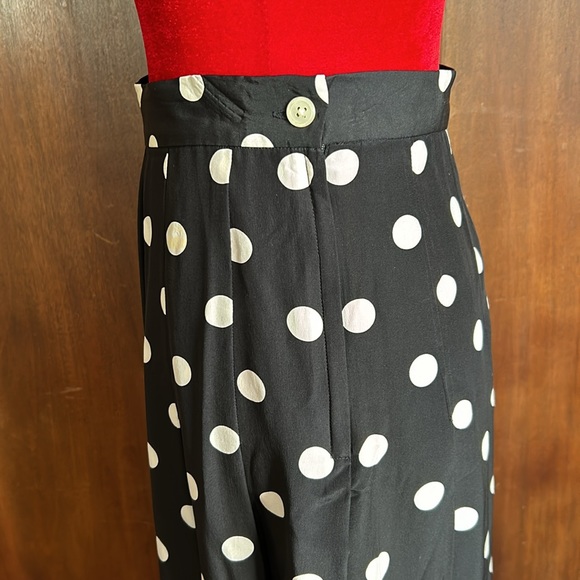 Vintage Silk Polka Dot Skirt 4 - Picture 7 of 11